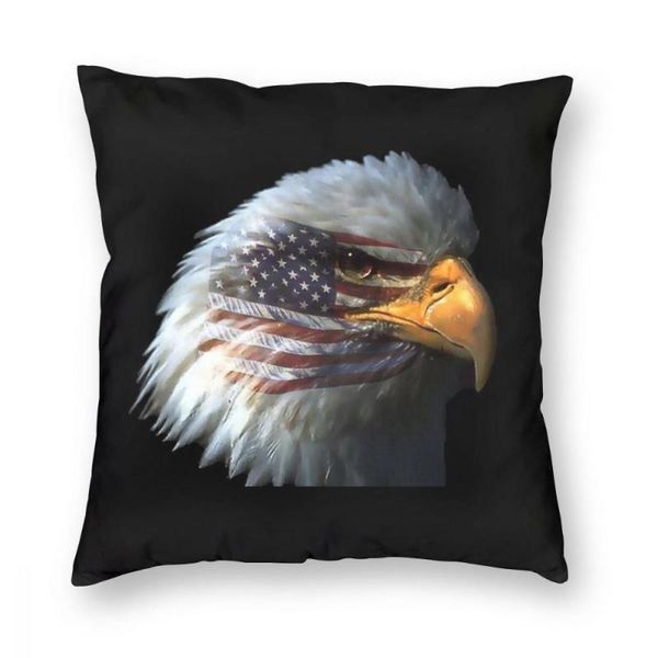 

american flag eagle throw pillow cover polyester novelty cushion covers cushion/decorative