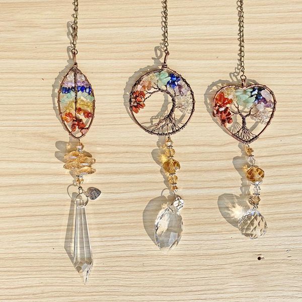 

suncatcher ornament rainbow maker with pendants for home window decoration garden decorations