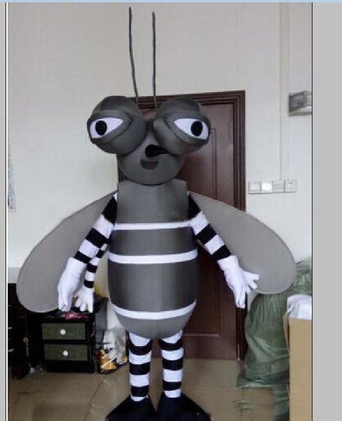 Costume della mascotte della zanzara nera di Halloween Alta qualità personalizza il personaggio del tema del fumetto Anime Formato adulto Carnevale Natale Festa all'aperto Outfit