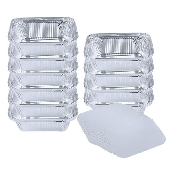 

tools & accessories 10set roasting disposable home for grilling cooking large aluminium foil trays baking broiling with lids portable multif