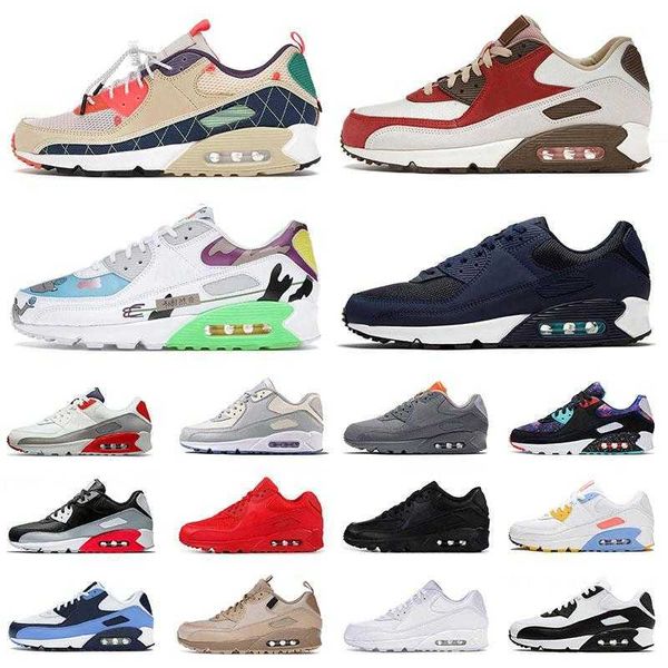 

90 90s mens womens running shoes big size us 11 bacon all black triple white green pink day of the dead cool grey navy blue men women