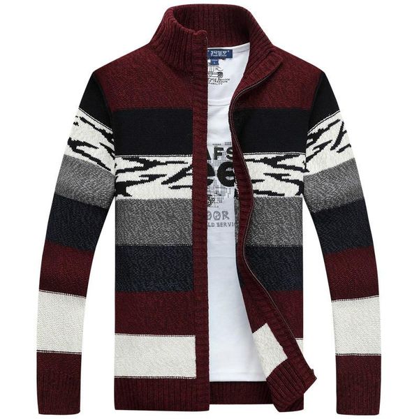 

knitted sweater men cardigans collar winter wool fashion male sweaters coat brand men's clothing j970, White;black