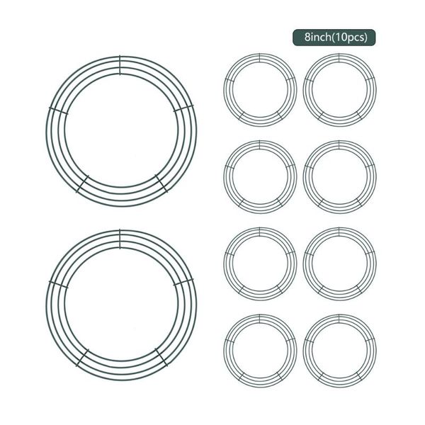 

10pcs christmas metal decoration wreath ring wedding decorative flowers & wreaths
