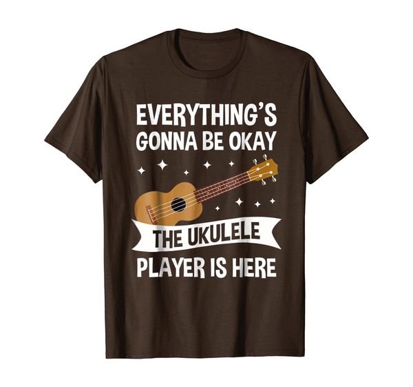 

the ukulele player is here t-shirt ukulele hawaiian gift, White;black