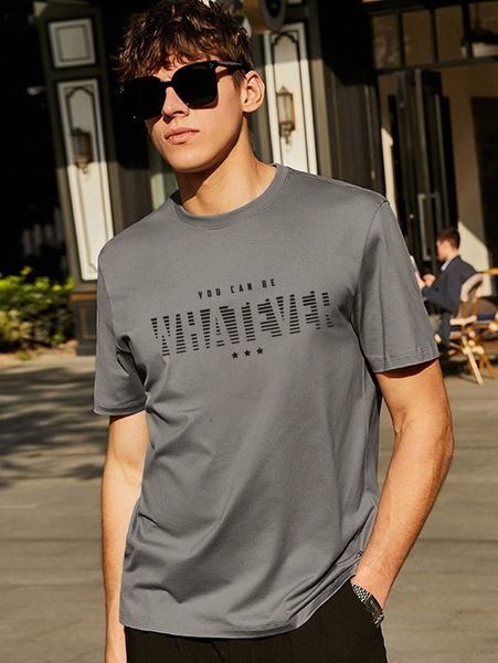 

men star & slogan graphic tee 59s8#, White;black