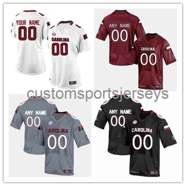 

stitched custom south carolina gamecock jersey any number and name all colors mens women youth football jersey, Black