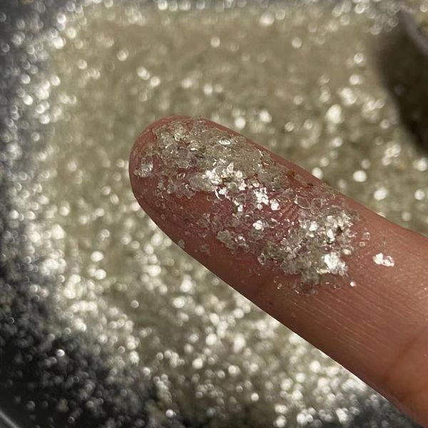 

nail glitter natural mica slices flakes sequins for crafting projects gravel paillette manicure accessories 1~2 mm, Silver;gold