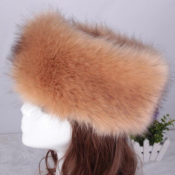 

earmuffs ski headband hat faux fur fluffy winter snow cap women russian ear warmer thick outdoor hats, Black;white