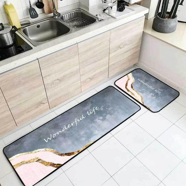 

light luxury style bedroom bedside area rugs pink golden gray kitchen carpets living room hallway bathroom non-slip floor mat