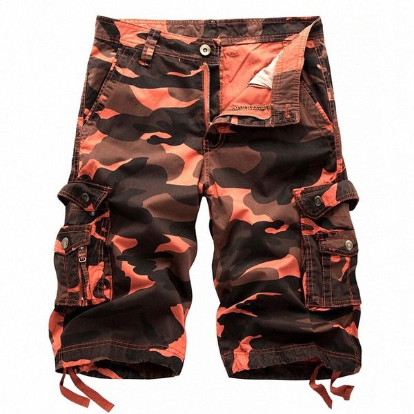 

men's basic shorts tactical cargo pants beach mid waist blue purple khaki red 29 30 31 32 34 e9bi#, White;black