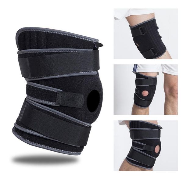 

elbow & knee pads 1 sports pad 6 spring non-slip running fitness protector pressure elastic perspiration belt, Black;gray