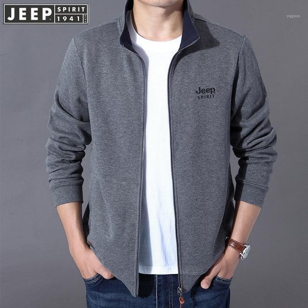 

spring and autumn men's zipper cardigan cotton jacket loose casual oversize stand collar coat jc6027 jackets, Black;brown