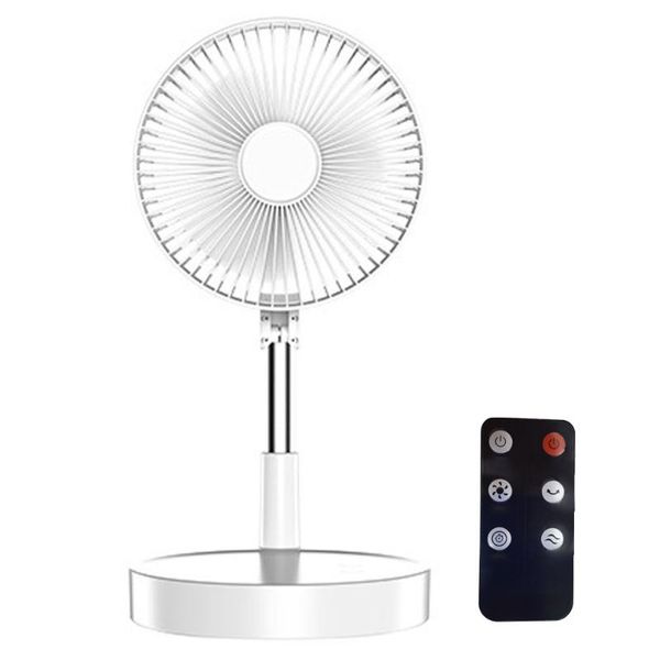 

portable desk fan quiet foldable usb 6000mah mini adjustable height stand with remote control for home other decor