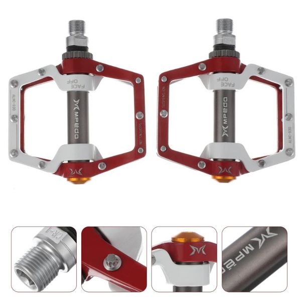 

bike pedals 1 pair road mountain bicycles flat aluminum alloy pedal