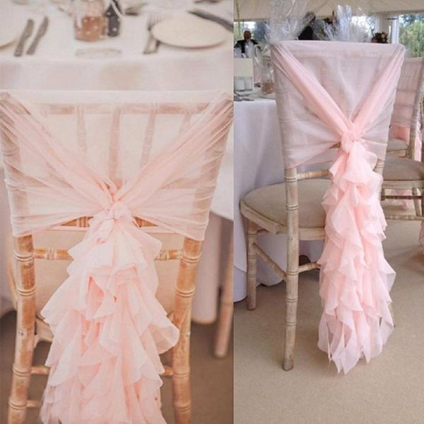 

275cm chiffon chair sash wedding birthday party home diy decoration colorful for sashes