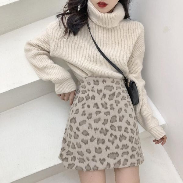 

skirts versatile a-line skirt for women in autumn and winter 2021, Black