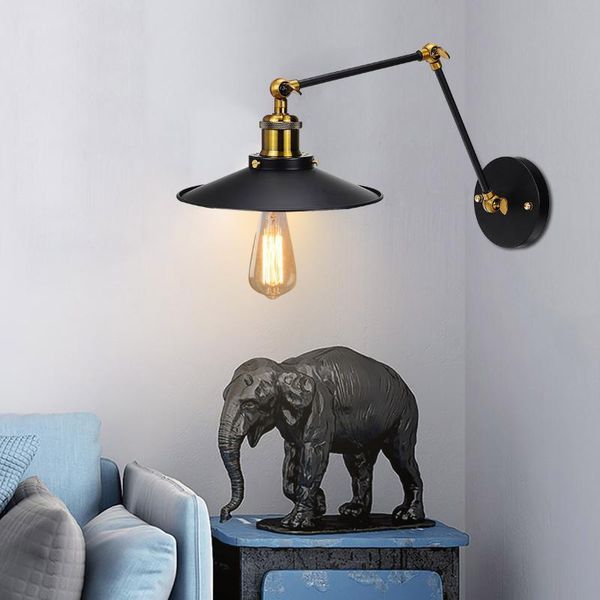 

wall lamp vintage industrial lights adjustable led light sconces bedroom american country retro lighting
