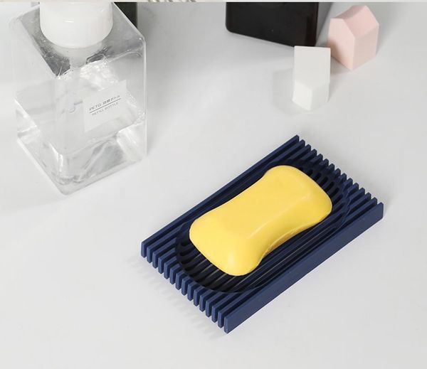 

soap dishes creative silicone shape box drain holder bathroom supplies shower storage non-slip dish gadgets