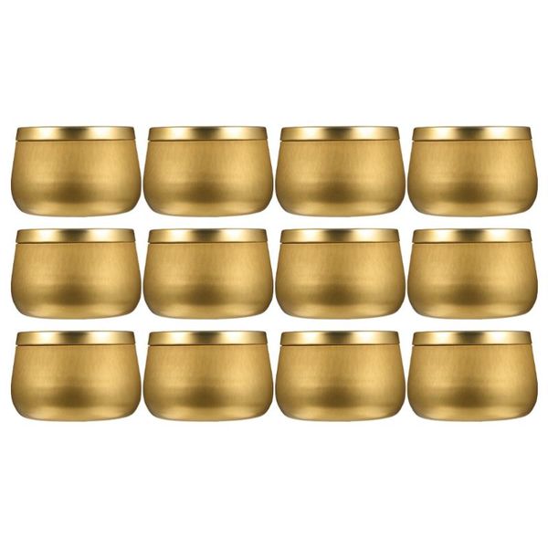 

storage bottles & jars 12pc tinplate tea can round sundries jewelry organizing boxes