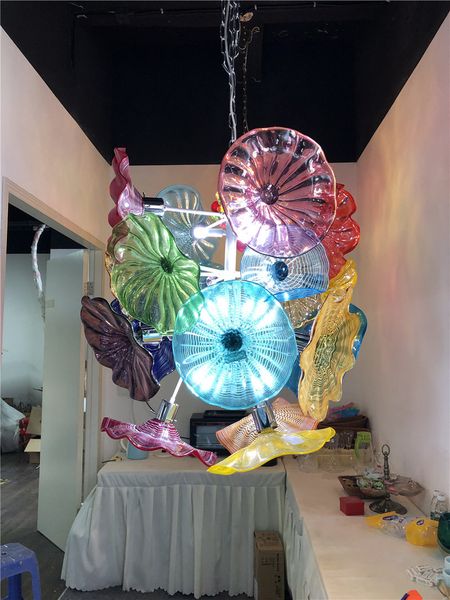 

nordic led chandelier lamp glass chandeliers pendant lighting multi color customized for living room home decoration