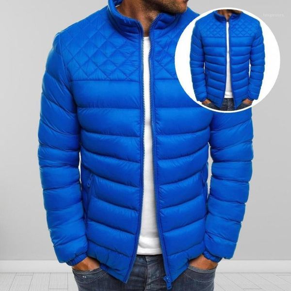 

men's jackets simple quilted jacket lightweight autumn winter casual plaid overcoat men, Black;brown