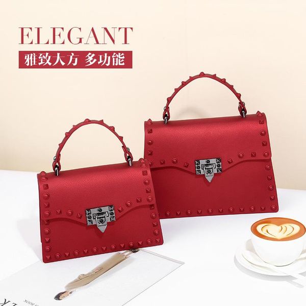 

evening bags 2021 spring retro fashion women's bag shoulder crossbody rivet square sling handbag
