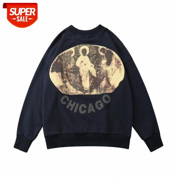 

religious jesus sweatshirt high street rock foam printed letter sweater t-shirt #nh4s, Black