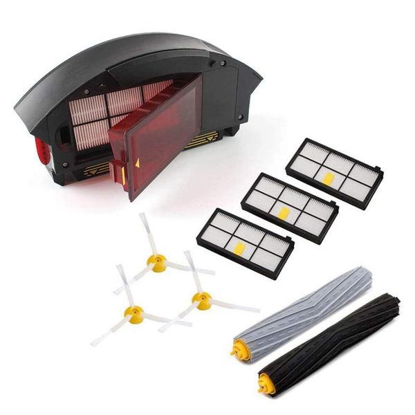 

vacuum cleaners filter dust collection box,dust bin box 2 extractor 3 hepa filters side brushes for 800 & 900 series