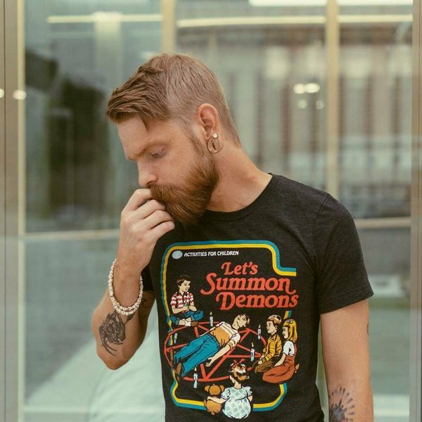 

'let's summon demons' t-shirt funny gift idea, White;black