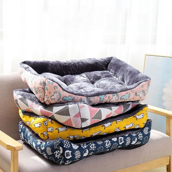 Dog Beds Mats Pet Products Accessory Animals Accessories Dogs Supplies of Large Bed Washable Goods for Small Mat Plush