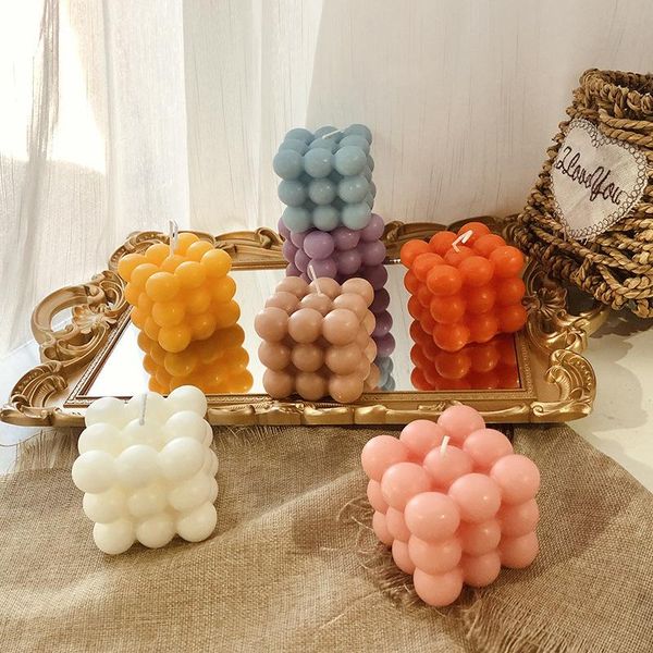 

candles home decoration color soy wax square holiday wedding party
