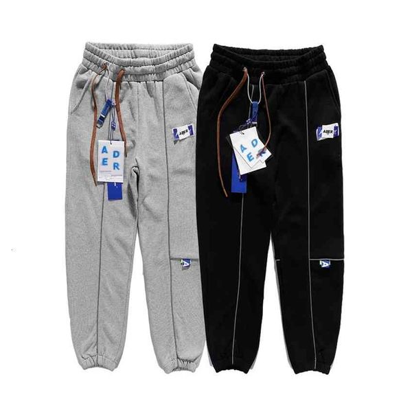 

women's pants & capris from men's wrong side reflexive strip approach embroidery sweatpants, Black;white