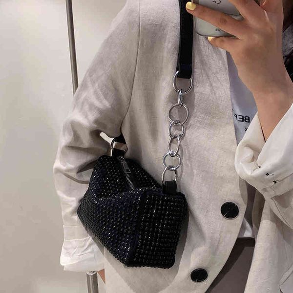 

2020 bag women clutch fashion vintage shoudler s diamond messenger handbag lady shiny hobo c0508