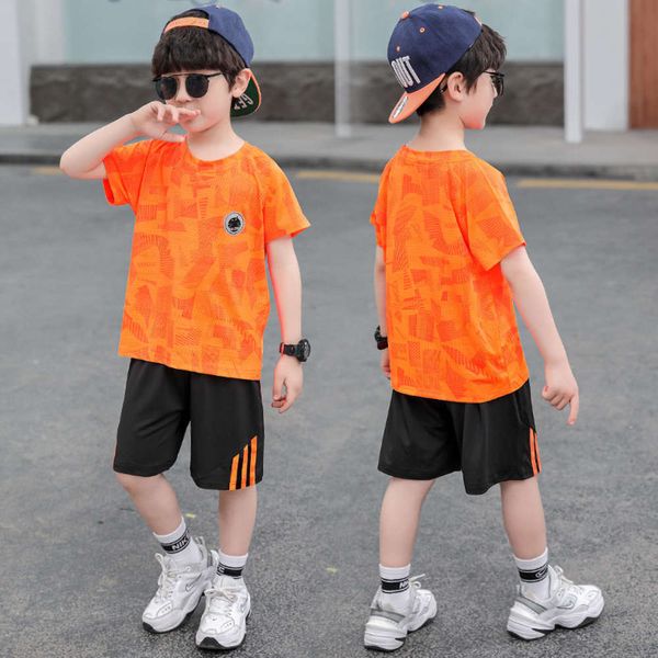 

children's clothing boys summer suit children's foreign style handsome korean short sleeve two piece set fashion, White