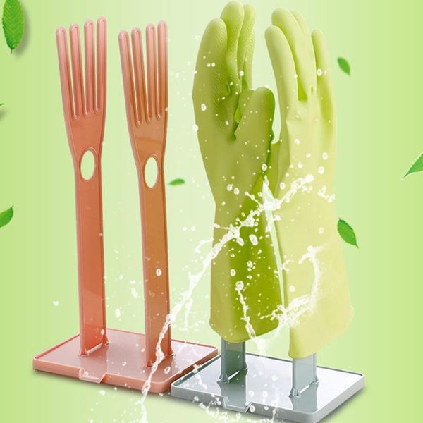 

kitchen storage & organization plastic rubber gloves racks drain towel holders sink accessories for draining shelf