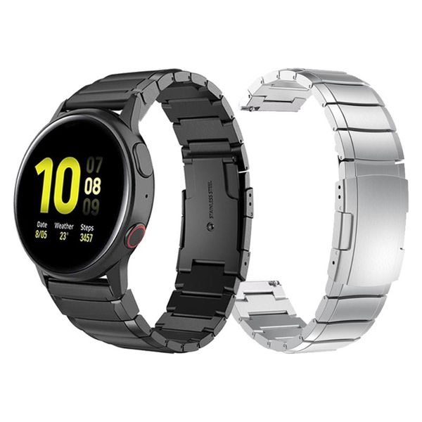 

watch bands metal bracelet strap for samsung galaxy active 2 44mm 40mm band wristband active2 wriststrap watchband replace accessories, Black;brown