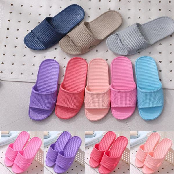 

slippers eva female summer bathing non-slip el soft bottom indoor household women men flip flop for daily, Black