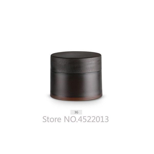 

storage bottles & jars 3g 100/200pcs/lot empty brown frosted cosmetic cream jar,diy pp facial container, high grade eye refillable package