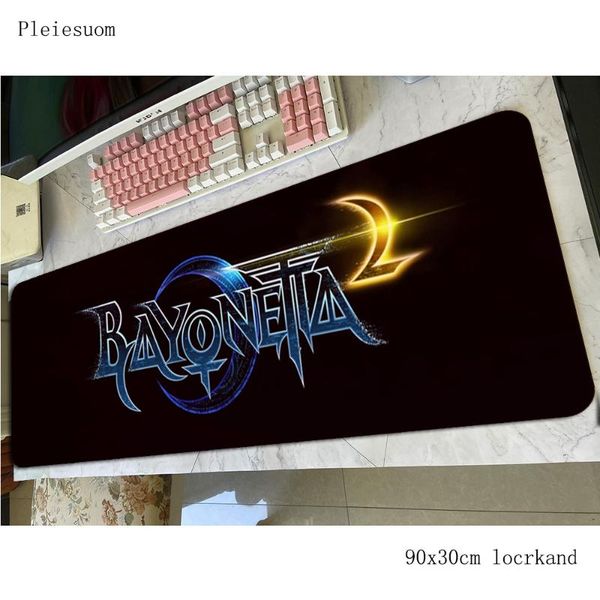 

mouse pads & wrist rests bayonetta pad 90x30cm gaming mousepad anime birthday office notbook desk mat beautiful padmouse games pc gamer mats