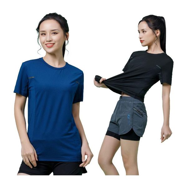 

short sleeve sport women quick dry plus size m to 4xl yogo tshirts casual fitness running tee patchwork gym workout shirts jerseys, Black;blue