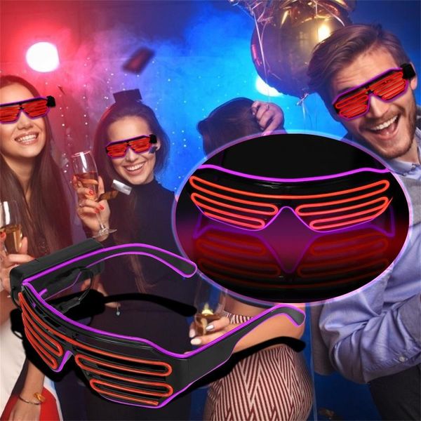 

party decoration halloween led sunglasses glow flashing costumes light up neon glasses for luminous eyeglasses ktv xmas