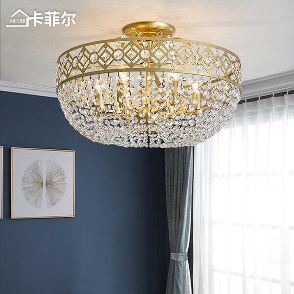

ceiling lights american crystal lamp creative light luxury bedroom post modern living room dining simple