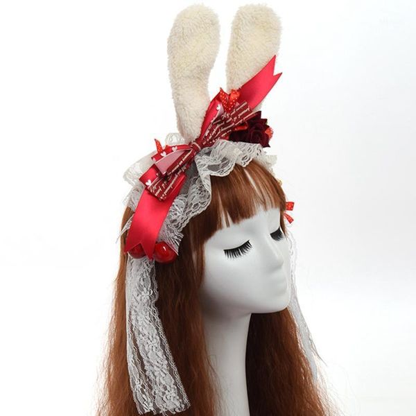 

lolita headband lace gothic hair band cute bow accessory accessories1