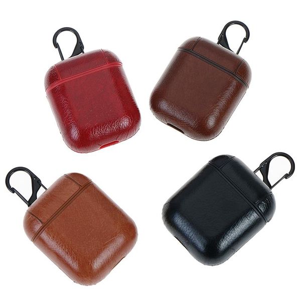 

toiletry kits 1pcs leather airpods earphone protective case skin cover