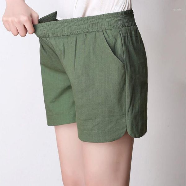

candy color summer girls shorts fashion ladies high waist white grey blue green casual cotton linen loose chic women's, White;black