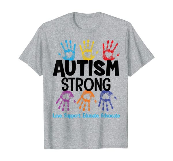 

autism strong t-shirt autism awareness shirt, White;black