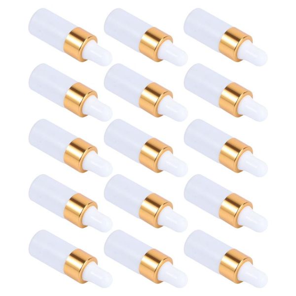 

storage bottles & jars 15pcs refillable glass frosted essential oil dropper