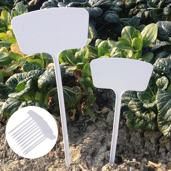 

garden decorations 10pcs t-type plastic nursery plant label flower tag marker stick mark decoration ornaments