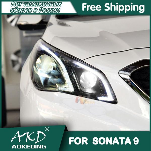

other lighting system for car sonata 9 headlights 2021-2021 drl day running light led bi xenon bulb fog lights accessory head lamp