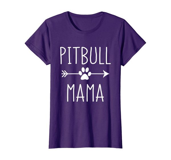 

Womens Pitbull Mama T Shirt Cute Funny Dog Mom Gift for Mothers Day, Mainly pictures